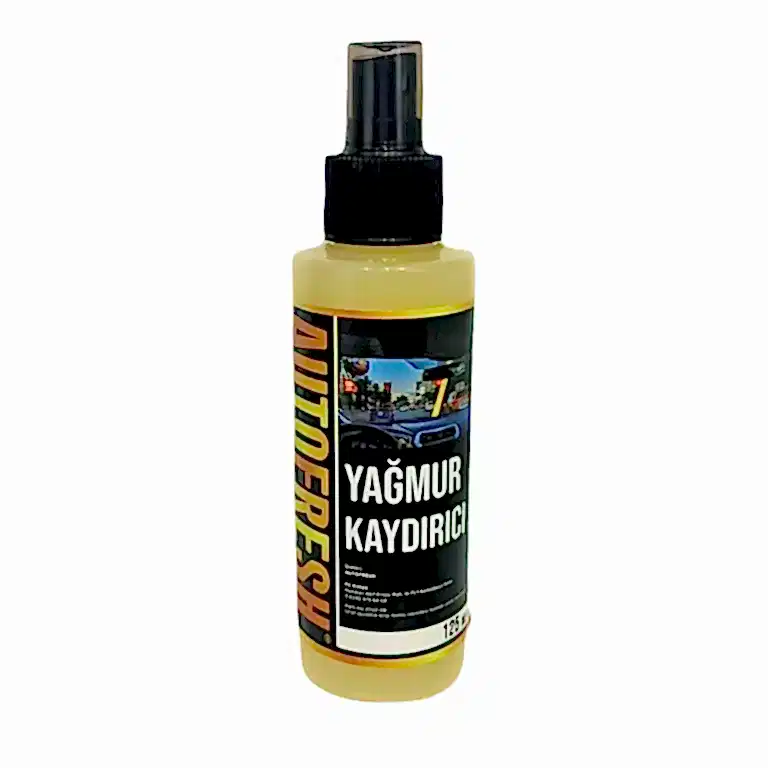 Autofresh araç yağmur kaydırıcı sprey, 125 ml, cam ve dış aynalarda su itici etki sağlar.
