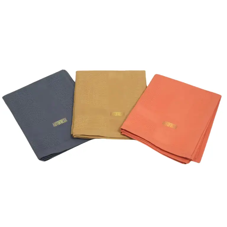 Autofresh mikrofiber temizlik bezi, 40x60 cm boyutunda, 3'lü set cam ve mutfak yüzeyleri için.