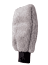Gri renkli mikrofiber oto yıkama eldiveni, astarlı yapısı ile araç cilalama ve temizleme için idealdir.