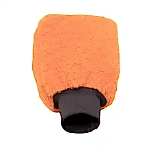 Autofresh Welsoft oto yıkama eldiveni, turuncu renkli astarlı mikrofiber yapı ile araç temizliği ve cilası için ideal.